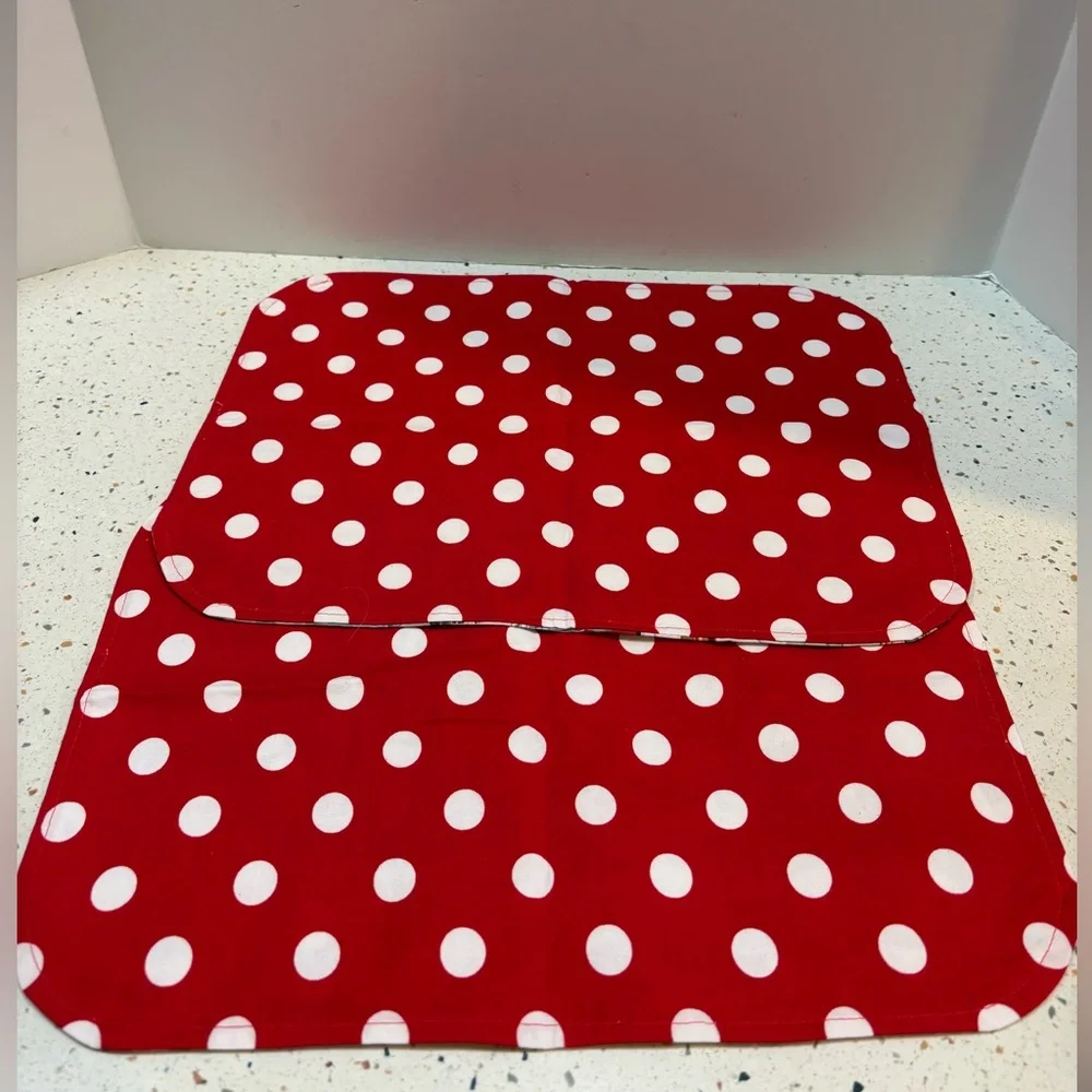 Colorful Vintage Travel Trailer Camper Print Fabric Placemats Set of 2 USA‎
